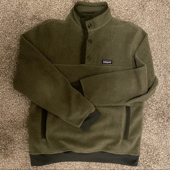 patagonia shearling fleece pullover